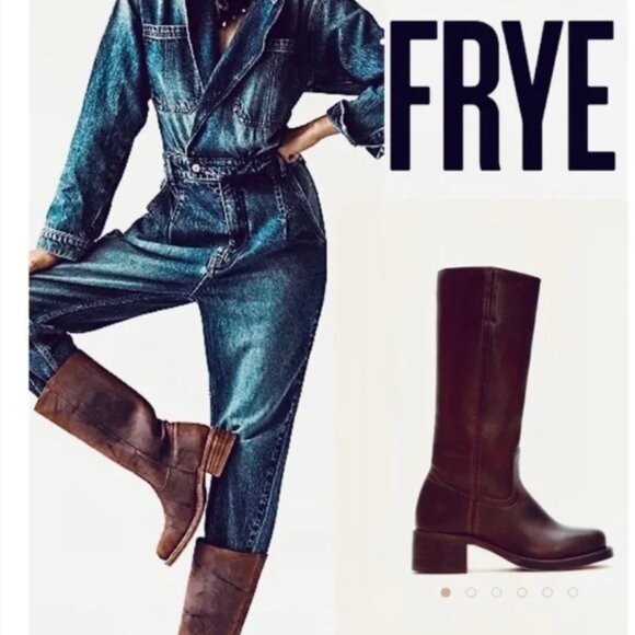 Frye Campus Boot Lug Sole 77046 Chestnut Walnut Brown Size 9.5 Width Medium - Picture 12 of 12